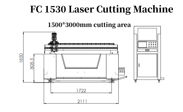 Máy cắt Laser sợi kim loại tấm kim loại 1kw 2kw của Trung Quốc
